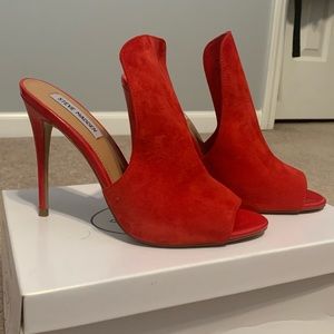 Steve Madden Red Suede Heels